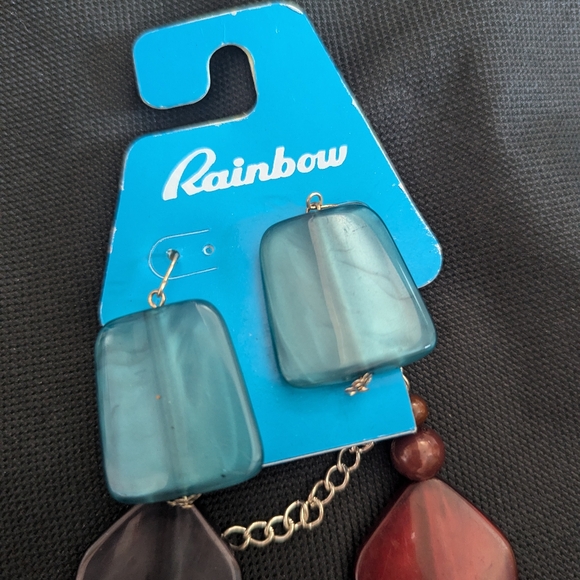 Rainbow Vibrant Multicolor Beaded Necklace - Picture 2 of 4